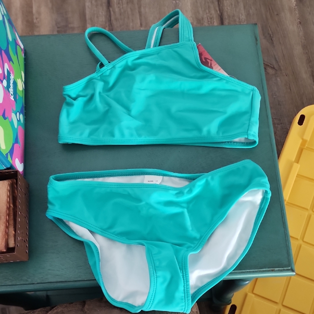 Kanu Surf Turquoise Kids Bikini Set
